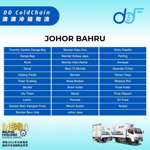 Johor Bahru Cold Chain Frozen Delivery Coverage
